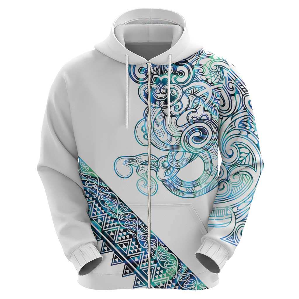 Kahui Whetu Paua shell Kowhaiwhai Taniko Personalised Hoodie Taniwha Maori Tribal Style