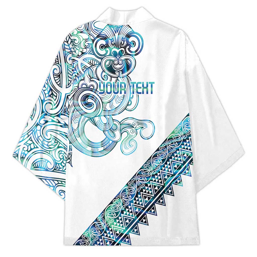 Kahui Whetu Paua shell Kowhaiwhai Taniko Personalised Kimono Taniwha Maori Tribal Style
