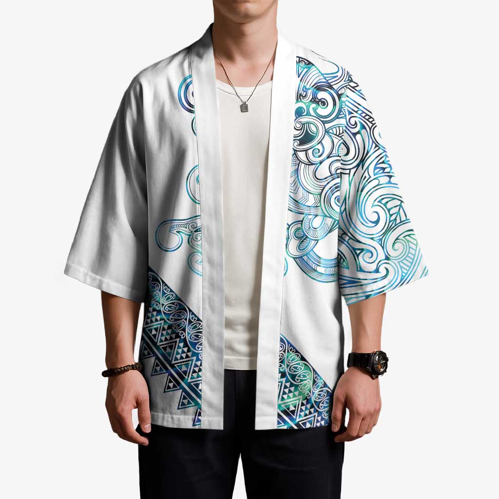 Kahui Whetu Paua shell Kowhaiwhai Taniko Personalised Kimono Taniwha Maori Tribal Style