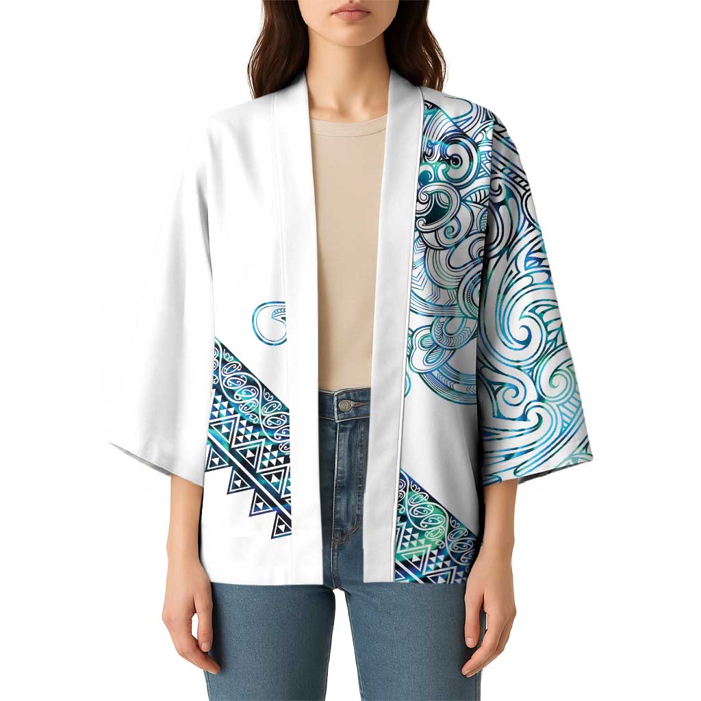 Kahui Whetu Paua shell Kowhaiwhai Taniko Personalised Kimono Taniwha Maori Tribal Style