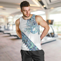 Kahui Whetu Paua shell Kowhaiwhai Taniko Personalised Men Tank Top Taniwha Maori Tribal Style
