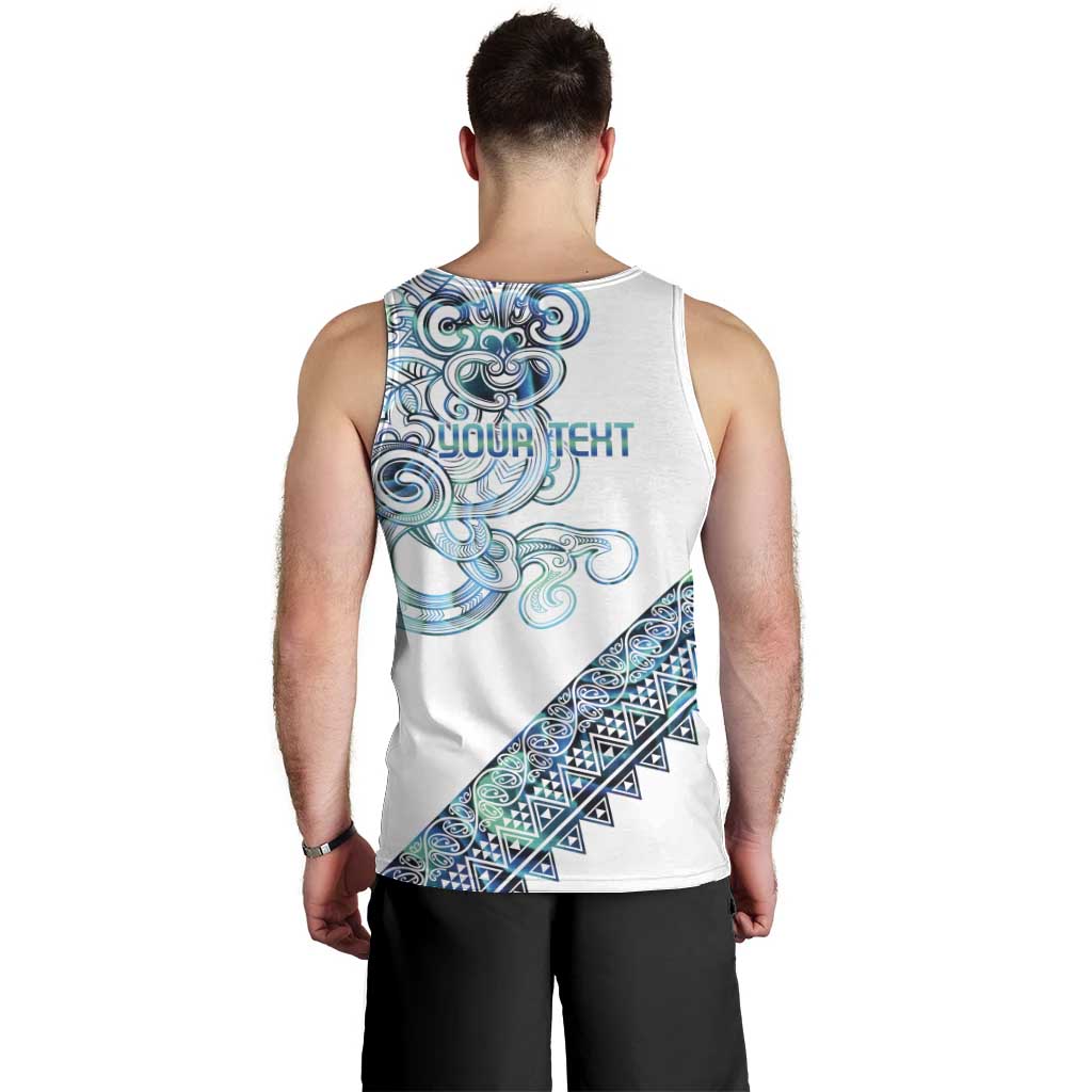 Kahui Whetu Paua shell Kowhaiwhai Taniko Personalised Men Tank Top Taniwha Maori Tribal Style