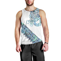 Kahui Whetu Paua shell Kowhaiwhai Taniko Personalised Men Tank Top Taniwha Maori Tribal Style
