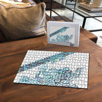 Kahui Whetu Paua shell Kowhaiwhai Taniko Personalised Puzzle Taniwha Maori Tribal Style