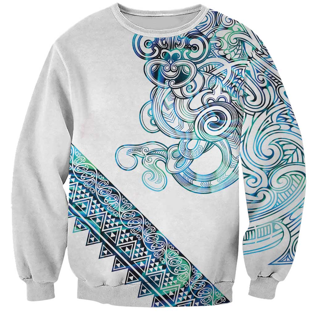 Kahui Whetu Paua shell Kowhaiwhai Taniko Personalised Sweatshirt Taniwha Maori Tribal Style