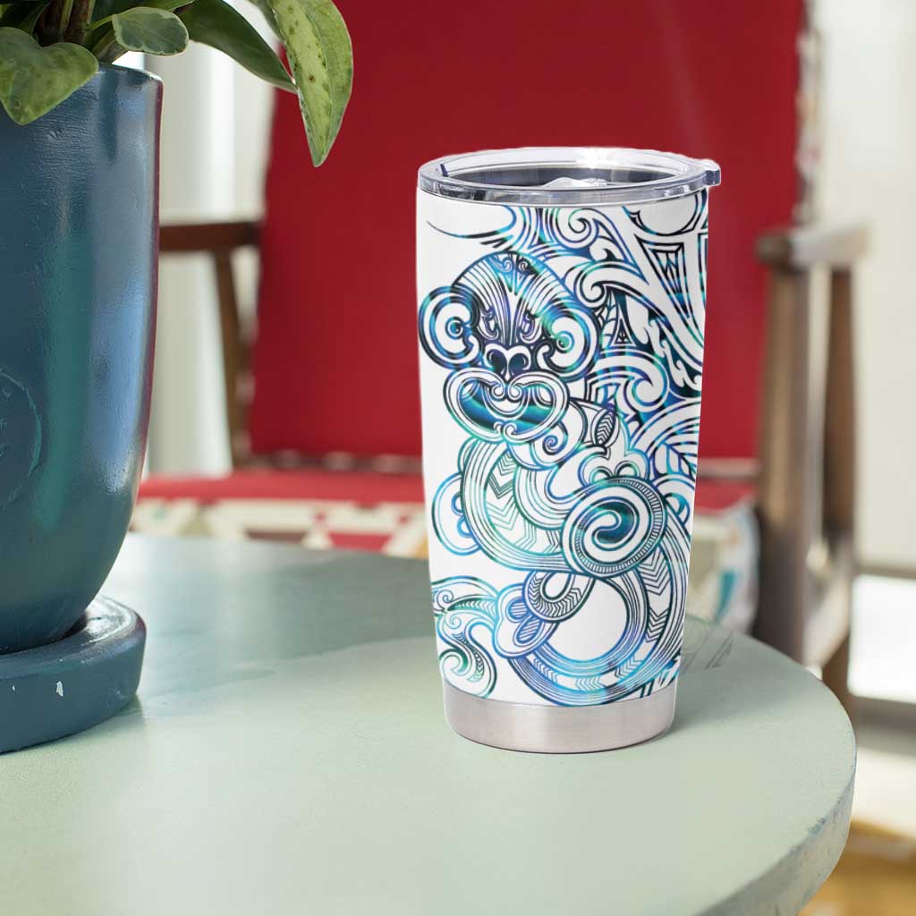 Kahui Whetu Paua shell Kowhaiwhai Taniko Personalised Tumbler Cup Taniwha Maori Tribal Style