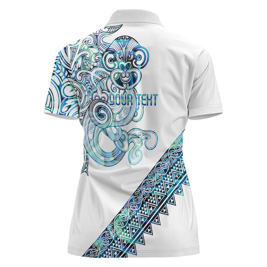 Kahui Whetu Paua shell Kowhaiwhai Taniko Personalised Women Polo Shirt Taniwha Maori Tribal Style LT9 - Polynesian Pride