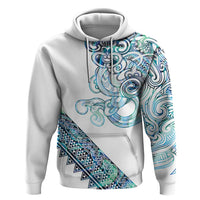 Kahui Whetu Paua shell Kowhaiwhai Taniko Personalised Zip Hoodie Taniwha Maori Tribal Style