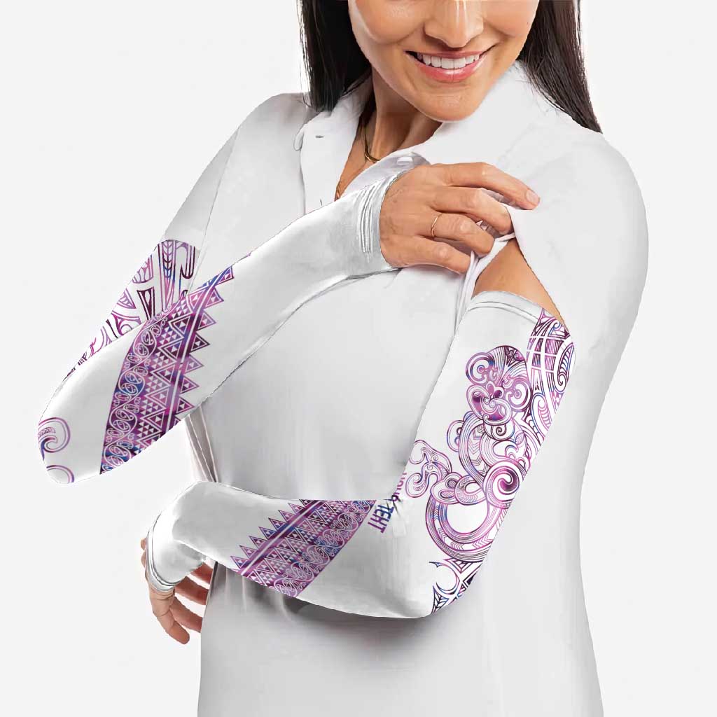 Mawhero Paua shell Kowhaiwhai Taniko Personalised Arm Sleeves Taniwha Maori Tribal Style