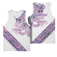 Mawhero Paua shell Kowhaiwhai Taniko Personalised Basketball Jersey Taniwha Maori Tribal Style