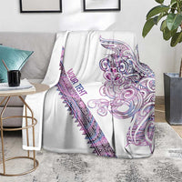 Mawhero Paua shell Kowhaiwhai Taniko Personalised Blanket Taniwha Maori Tribal Style