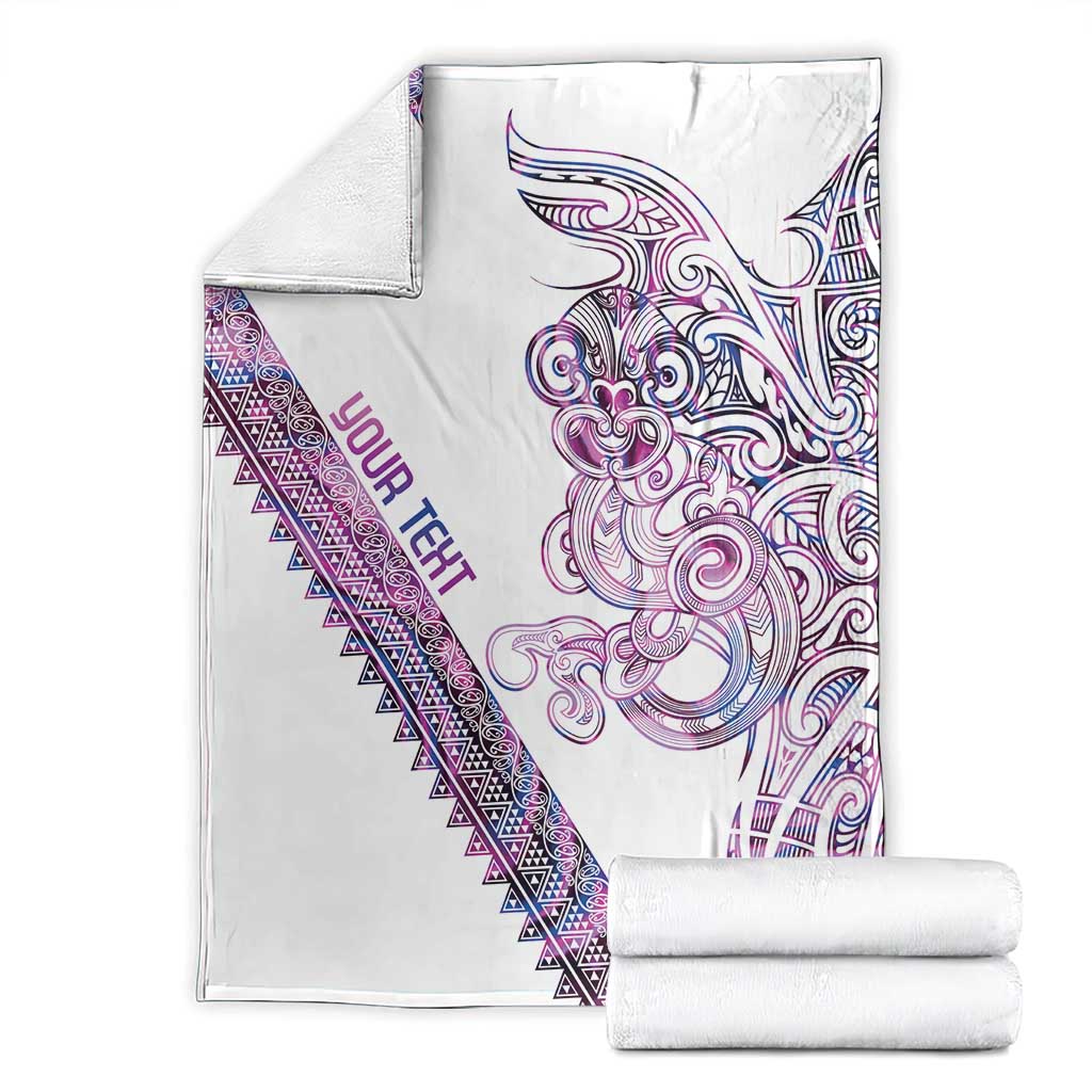 Mawhero Paua shell Kowhaiwhai Taniko Personalised Blanket Taniwha Maori Tribal Style