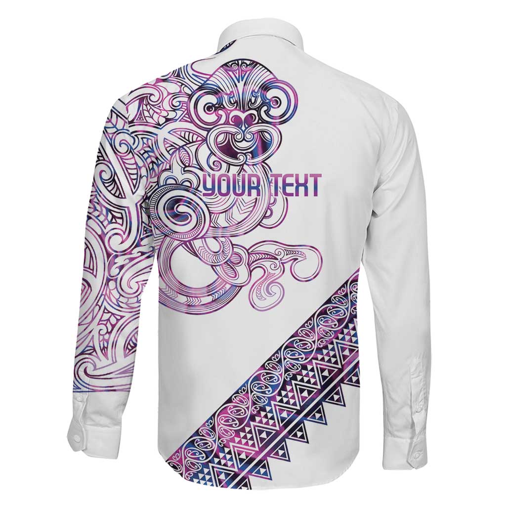 Mawhero Paua shell Kowhaiwhai Taniko Personalised Family Matching Off Shoulder Short Dress and Hawaiian Shirt Taniwha Maori Tribal Style LT9 - Polynesian Pride