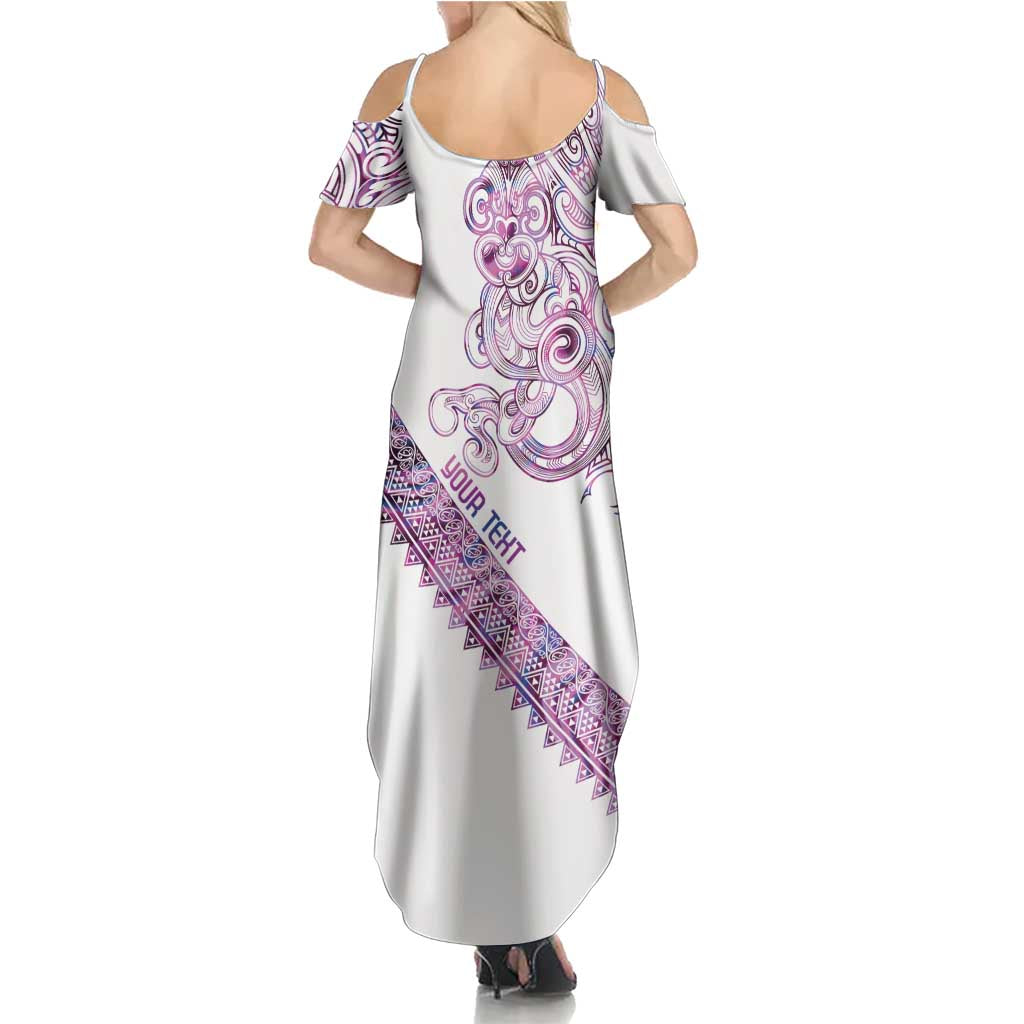 Mawhero Paua shell Kowhaiwhai Taniko Personalised Family Matching Summer Maxi Dress and Hawaiian Shirt Taniwha Maori Tribal Style LT9 - Polynesian Pride