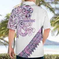 Mawhero Paua shell Kowhaiwhai Taniko Personalised Hawaiian Shirt Taniwha Maori Tribal Style