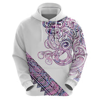 Mawhero Paua shell Kowhaiwhai Taniko Personalised Hoodie Taniwha Maori Tribal Style