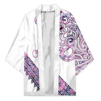 Mawhero Paua shell Kowhaiwhai Taniko Personalised Kimono Taniwha Maori Tribal Style