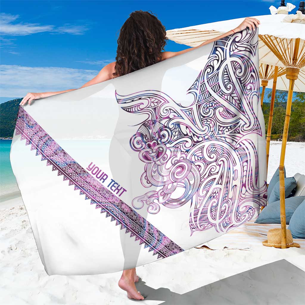 Mawhero Paua shell Kowhaiwhai Taniko Personalised Sarong Taniwha Maori Tribal Style