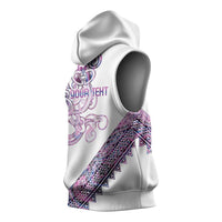Mawhero Paua shell Kowhaiwhai Taniko Personalised Sleeveless Hoodie Taniwha Maori Tribal Style LT9 - Polynesian Pride
