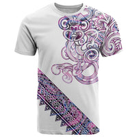 Mawhero Paua shell Kowhaiwhai Taniko Personalised T Shirt Taniwha Maori Tribal Style