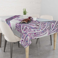 Mawhero Paua shell Kowhaiwhai Taniko Personalised Tablecloth Taniwha Maori Tribal Style