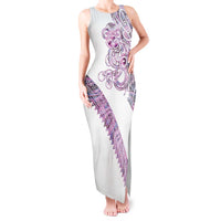 Mawhero Paua shell Kowhaiwhai Taniko Personalised Tank Maxi Dress Taniwha Maori Tribal Style