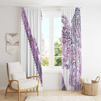 Mawhero Paua shell Kowhaiwhai Taniko Personalised Window Curtain Taniwha Maori Tribal Style
