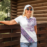 Mawhero Paua shell Kowhaiwhai Taniko Personalised Women Polo Shirt Taniwha Maori Tribal Style LT9 - Polynesian Pride