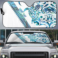 Kahui Whetu Paua shell Kowhaiwhai Taniko Personalised Auto Sun Shade Turtle Tattoo Maori Tribal Style