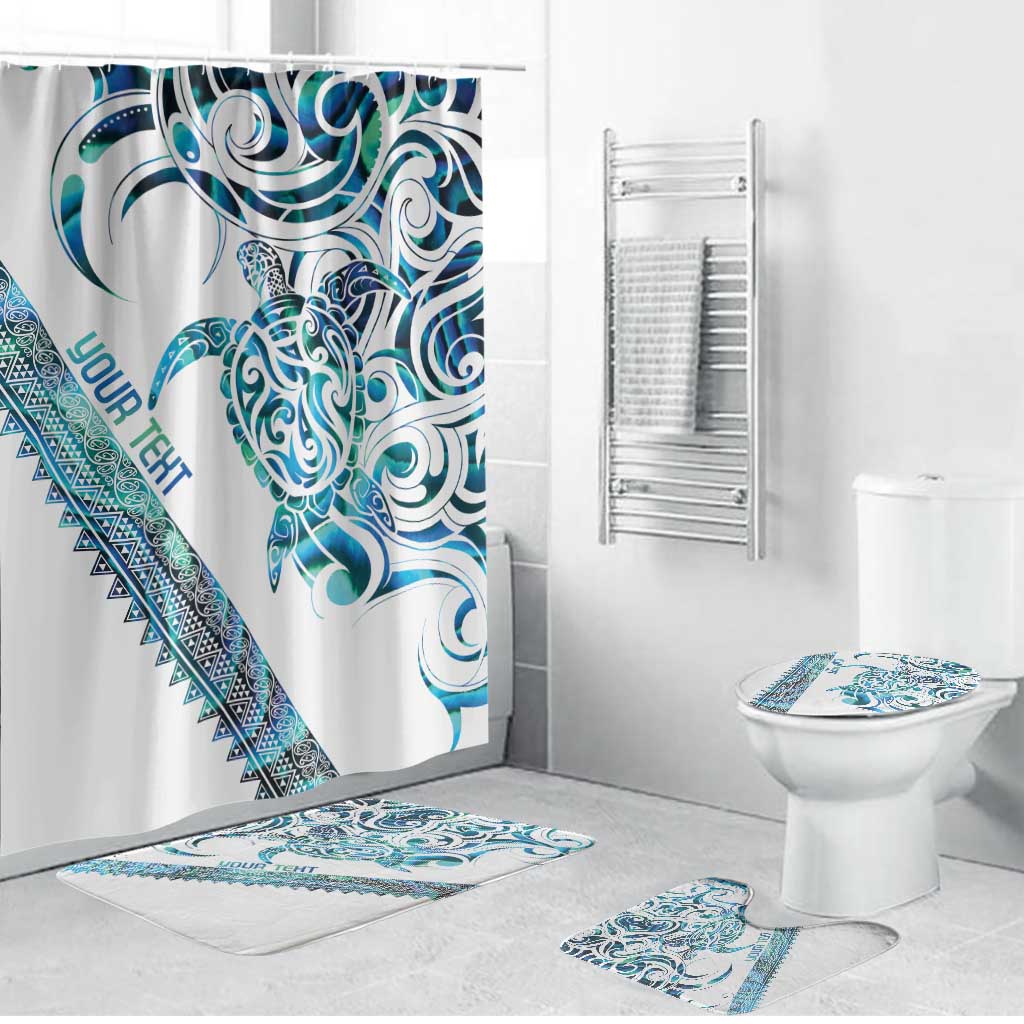 Kahui Whetu Paua shell Kowhaiwhai Taniko Personalised Bathroom Set Turtle Tattoo Maori Tribal Style