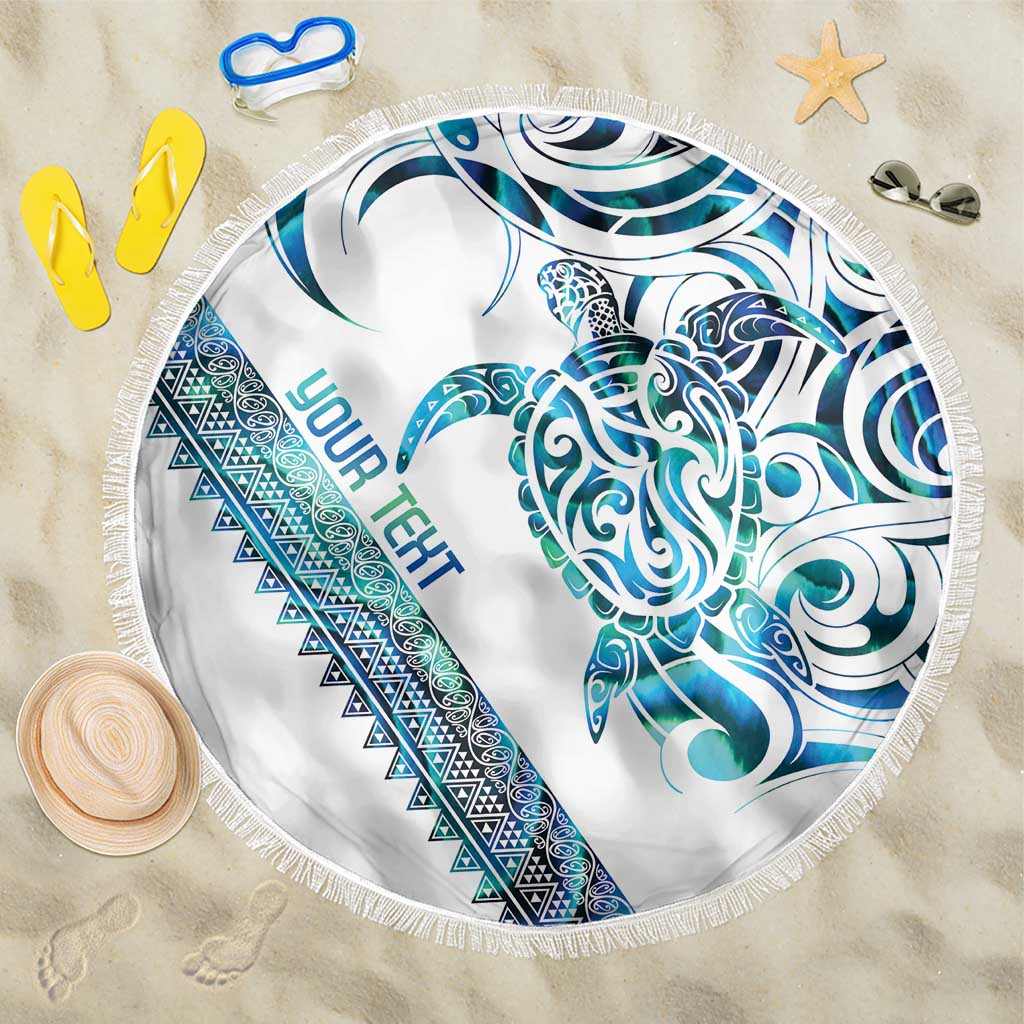 Kahui Whetu Paua shell Kowhaiwhai Taniko Personalised Beach Blanket Turtle Tattoo Maori Tribal Style