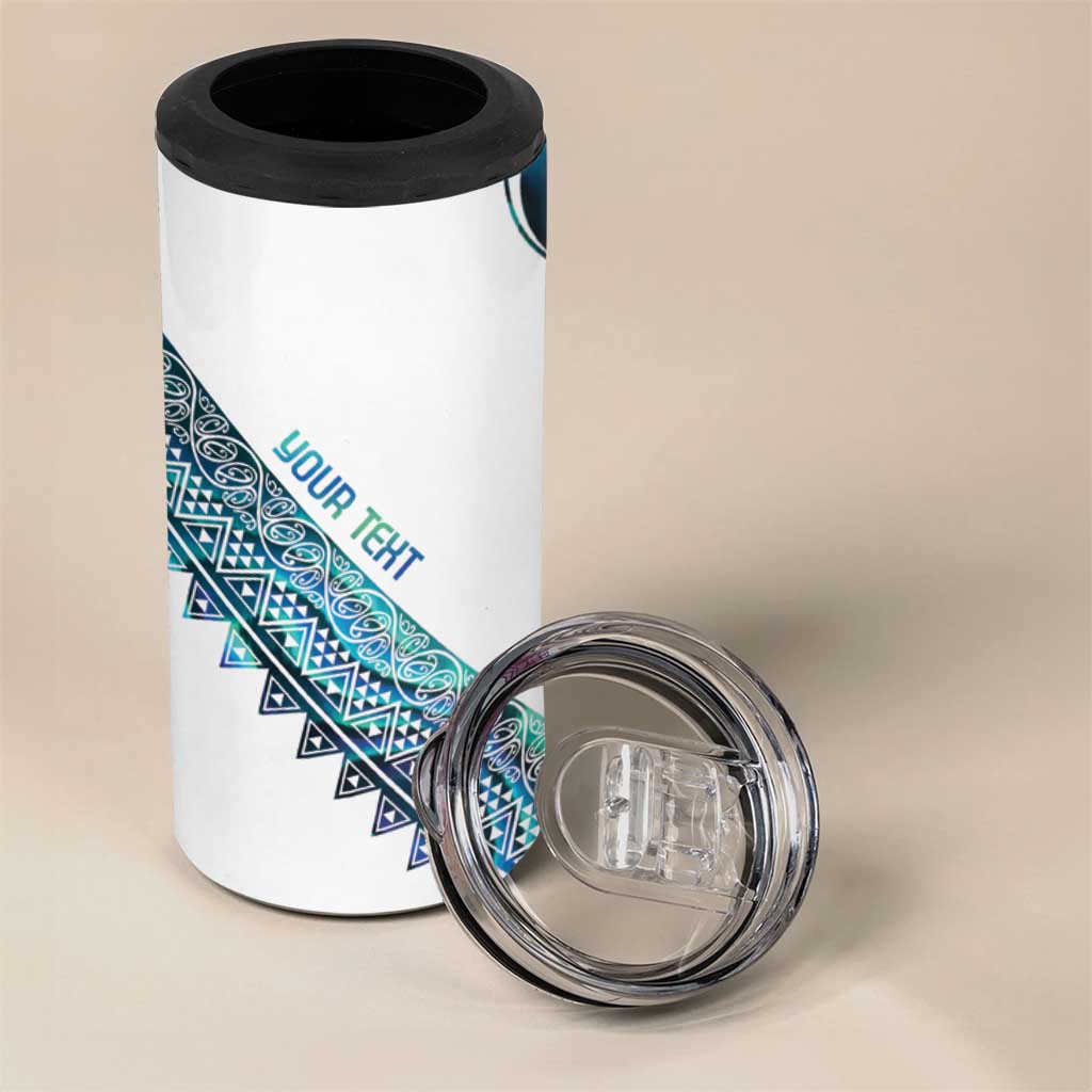 Kahui Whetu Paua shell Kowhaiwhai Taniko Personalised 4 in 1 Can Cooler Tumbler Turtle Tattoo Maori Tribal Style LT9 - Polynesian Pride