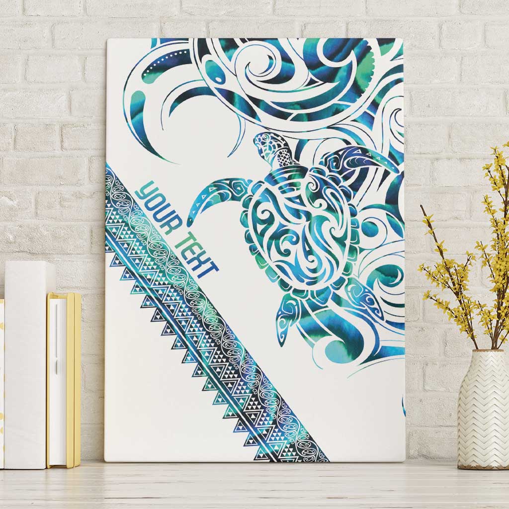 Kahui Whetu Paua shell Kowhaiwhai Taniko Personalised Canvas Wall Art Turtle Tattoo Maori Tribal Style