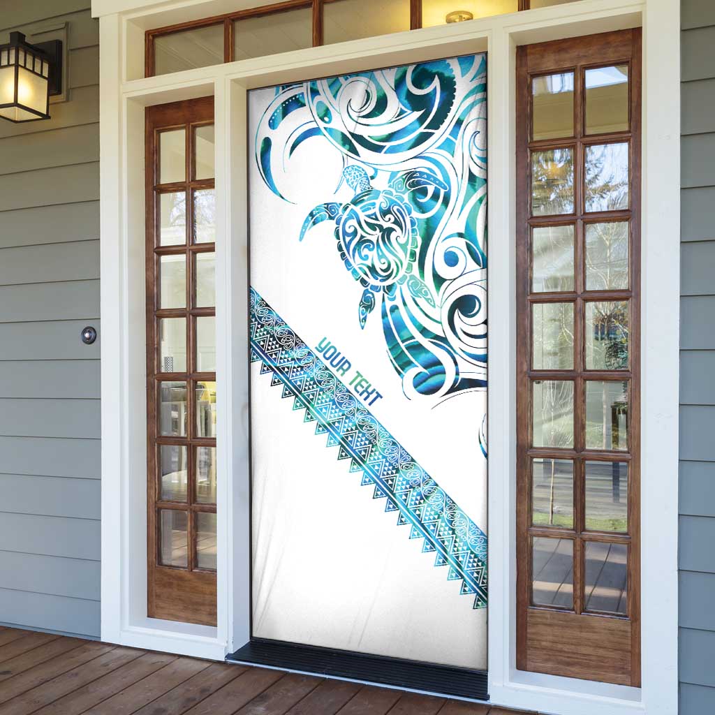 Kahui Whetu Paua shell Kowhaiwhai Taniko Personalised Door Cover Turtle Tattoo Maori Tribal Style