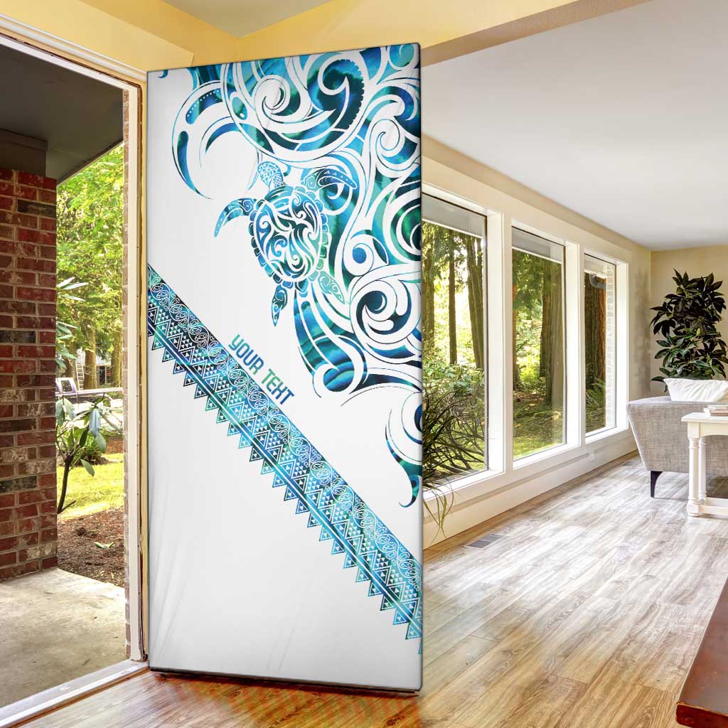 Kahui Whetu Paua shell Kowhaiwhai Taniko Personalised Door Cover Turtle Tattoo Maori Tribal Style
