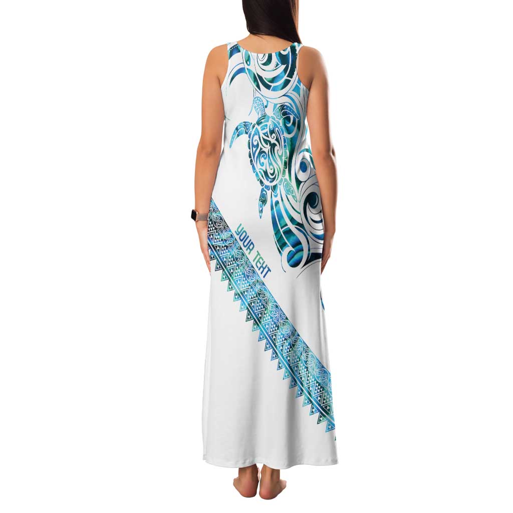 Kahui Whetu Paua shell Kowhaiwhai Taniko Personalised Family Matching Tank Maxi Dress and Hawaiian Shirt Turtle Tattoo Maori Tribal Style LT9 - Polynesian Pride