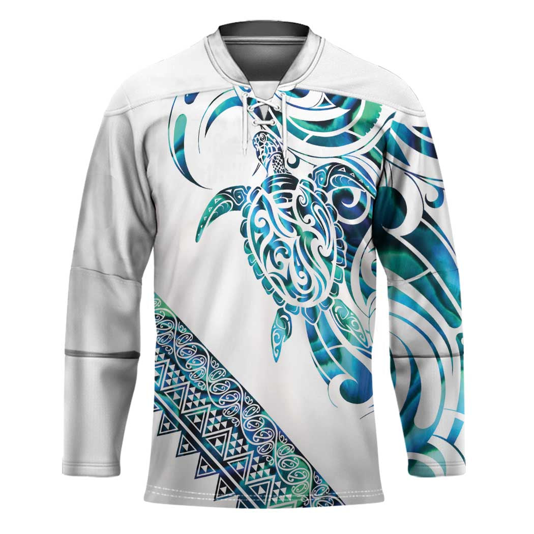Kahui Whetu Paua shell Kowhaiwhai Taniko Personalised Hockey Jersey Turtle Tattoo Maori Tribal Style