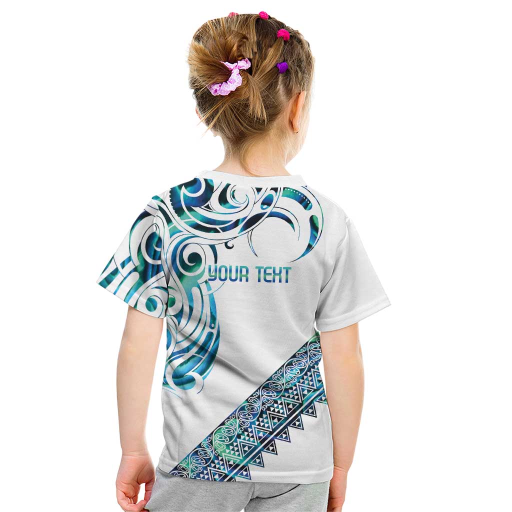 Kahui Whetu Paua shell Kowhaiwhai Taniko Personalised Kid T Shirt Turtle Tattoo Maori Tribal Style