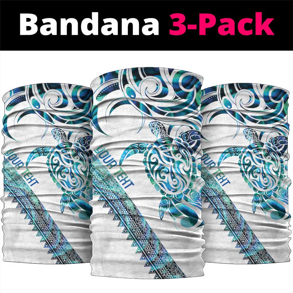 Kahui Whetu Paua shell Kowhaiwhai Taniko Personalised Neck Gaiter Turtle Tattoo Maori Tribal Style