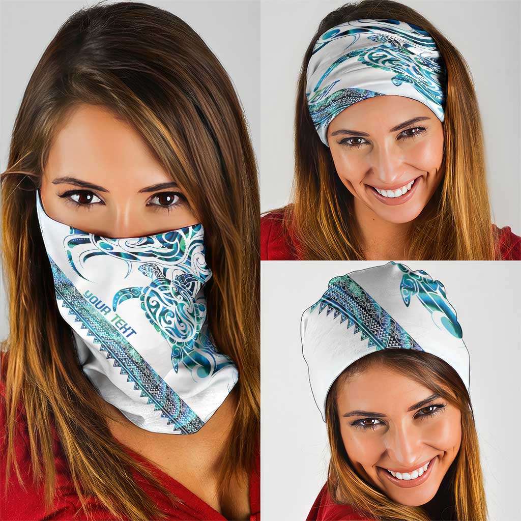 Kahui Whetu Paua shell Kowhaiwhai Taniko Personalised Neck Gaiter Turtle Tattoo Maori Tribal Style