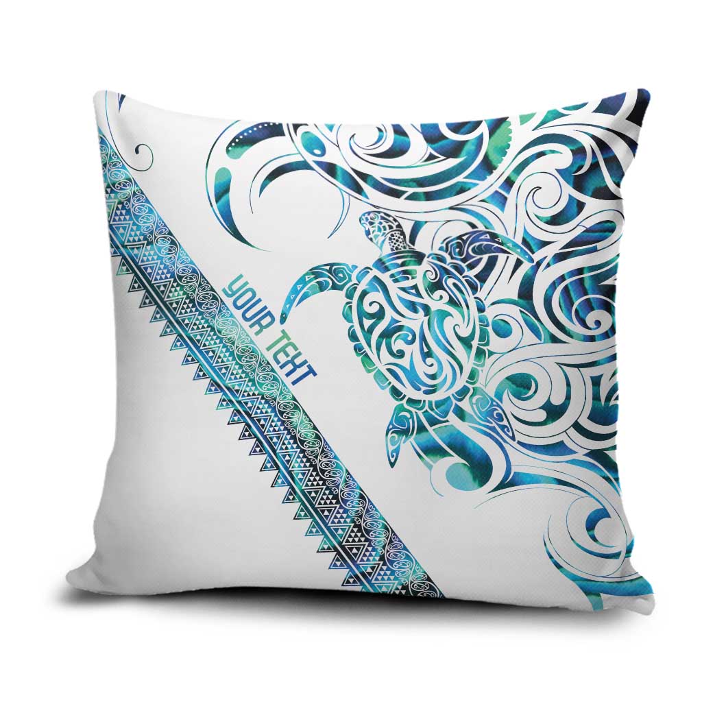 Kahui Whetu Paua shell Kowhaiwhai Taniko Personalised Pillow Cover Turtle Tattoo Maori Tribal Style LT9 Blue - Polynesian Pride
