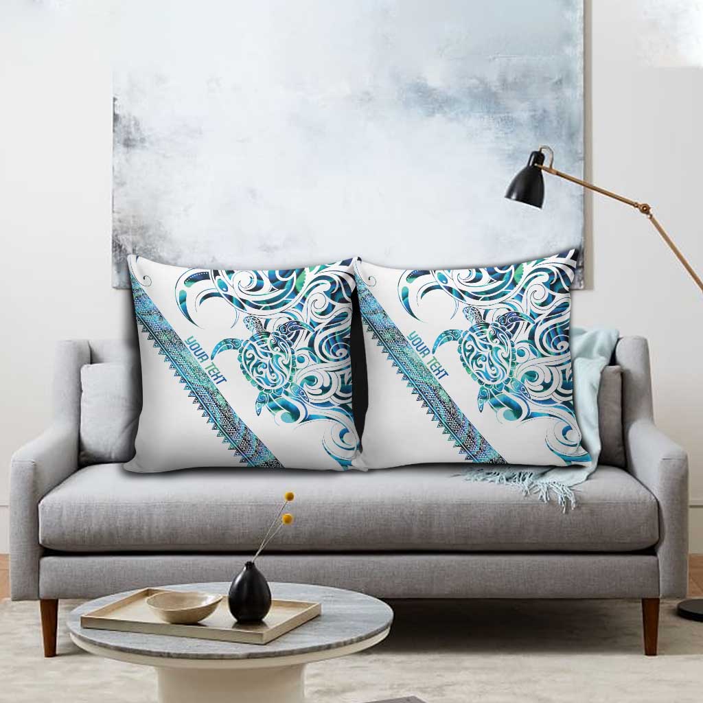 Kahui Whetu Paua shell Kowhaiwhai Taniko Personalised Pillow Cover Turtle Tattoo Maori Tribal Style LT9 - Polynesian Pride