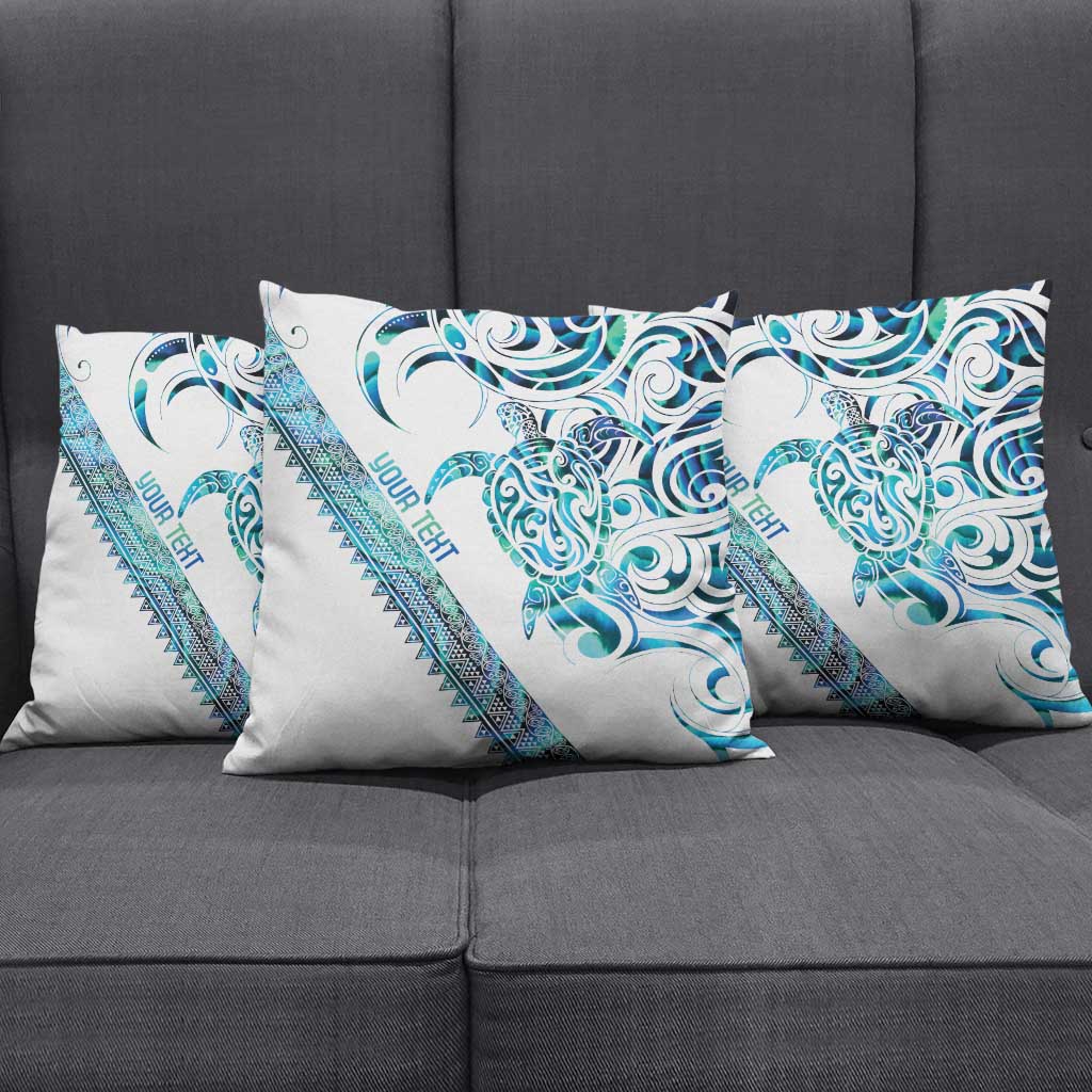 Kahui Whetu Paua shell Kowhaiwhai Taniko Personalised Pillow Cover Turtle Tattoo Maori Tribal Style LT9 - Polynesian Pride