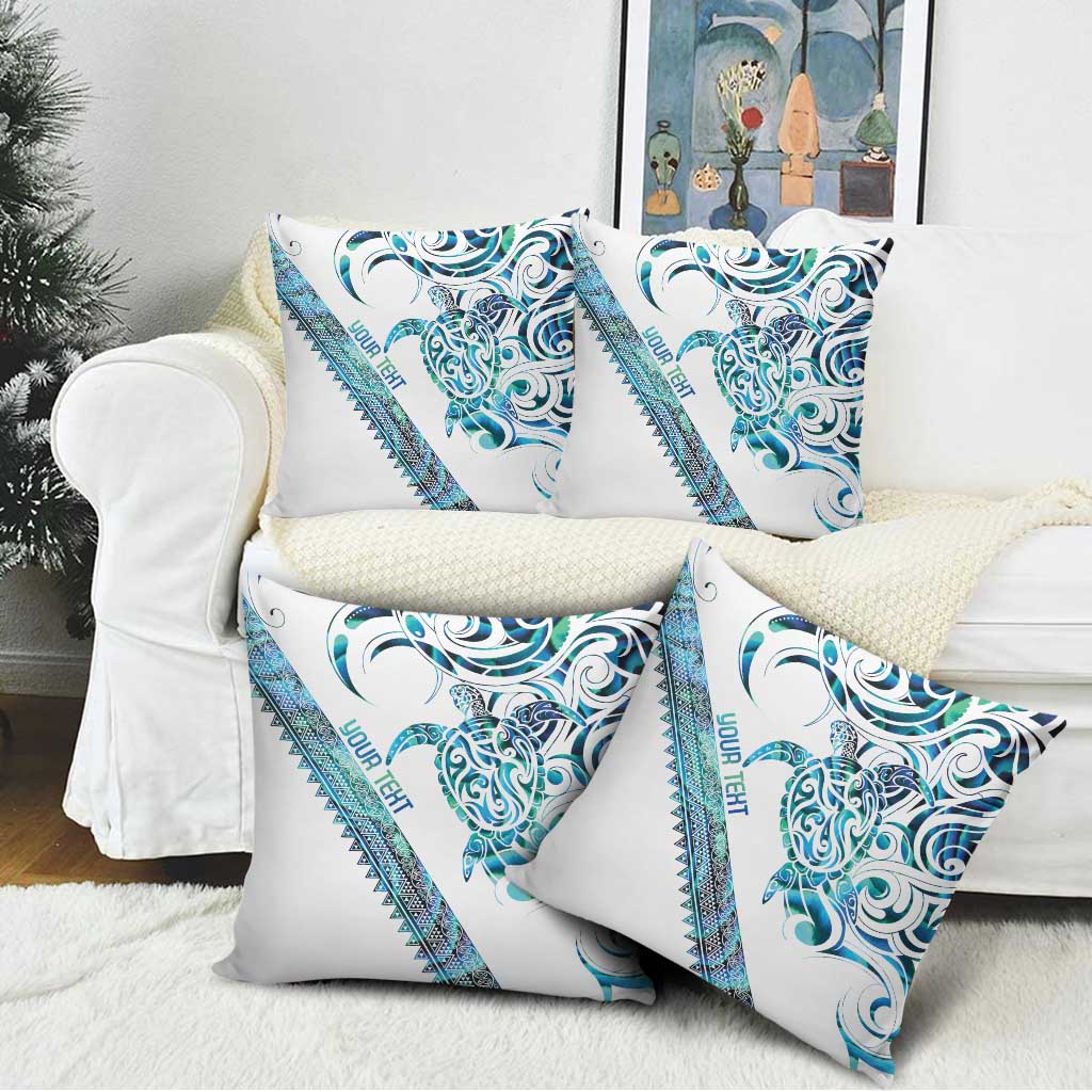 Kahui Whetu Paua shell Kowhaiwhai Taniko Personalised Pillow Cover Turtle Tattoo Maori Tribal Style LT9 - Polynesian Pride