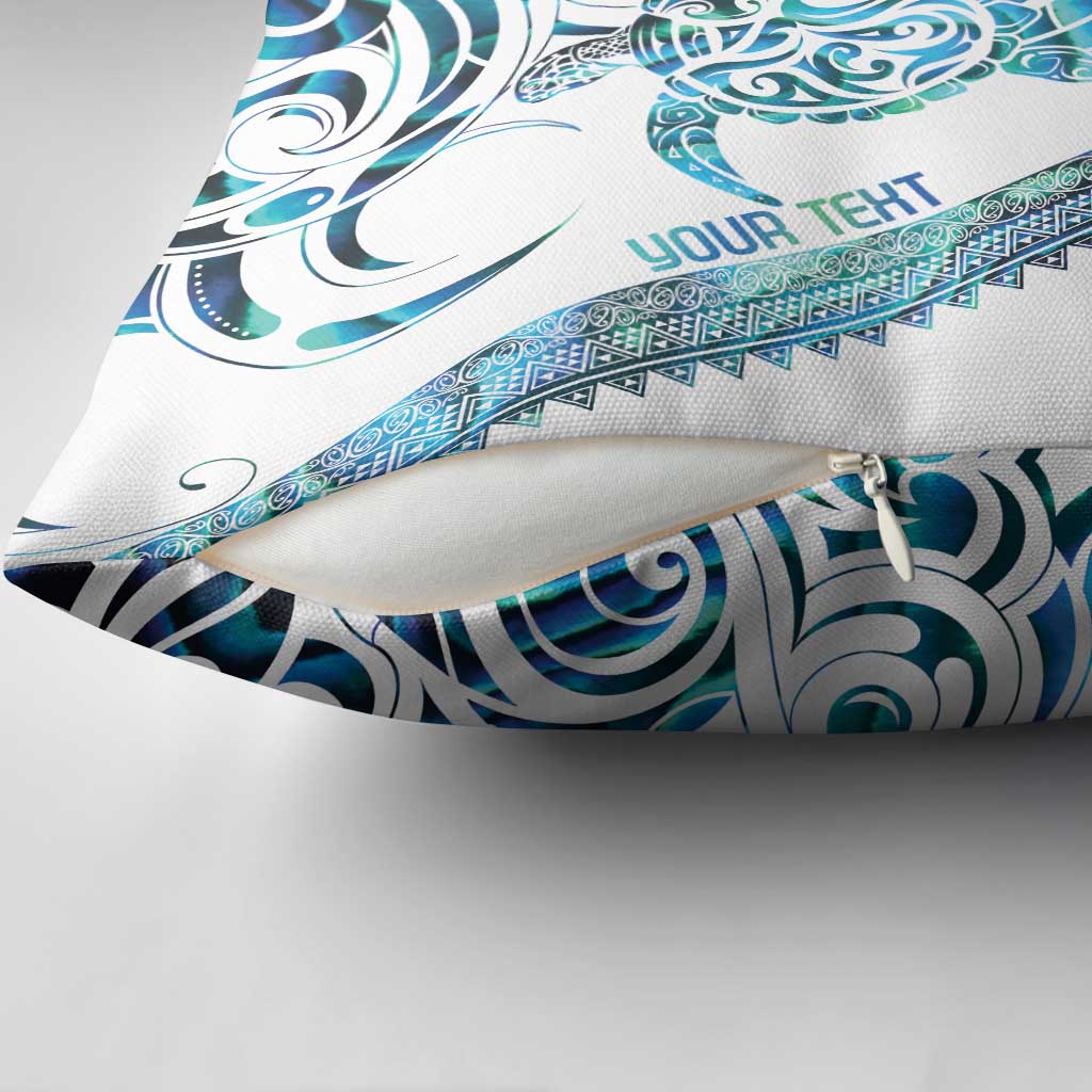 Kahui Whetu Paua shell Kowhaiwhai Taniko Personalised Pillow Cover Turtle Tattoo Maori Tribal Style LT9 - Polynesian Pride