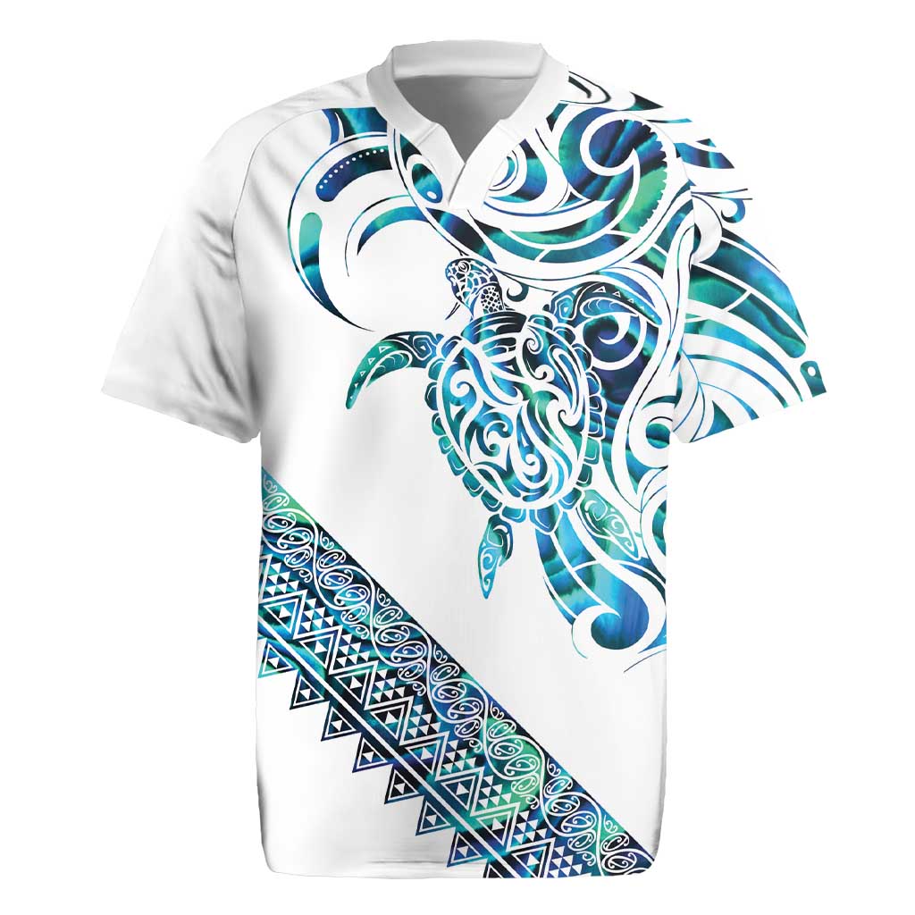 Kahui Whetu Paua shell Kowhaiwhai Taniko Personalised Rugby Jersey Turtle Tattoo Maori Tribal Style