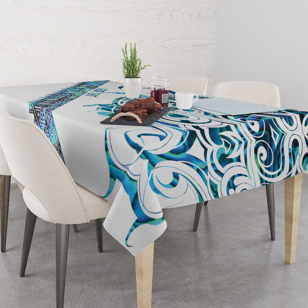 Kahui Whetu Paua shell Kowhaiwhai Taniko Personalised Tablecloth Turtle Tattoo Maori Tribal Style