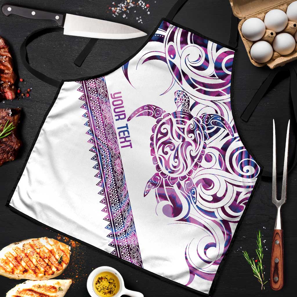 Mawhero Paua shell Kowhaiwhai Taniko Personalised Apron Turtle Tattoo Maori Tribal Style