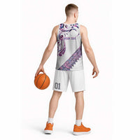 Mawhero Paua shell Kowhaiwhai Taniko Personalised Basketball Jersey Turtle Tattoo Maori Tribal Style