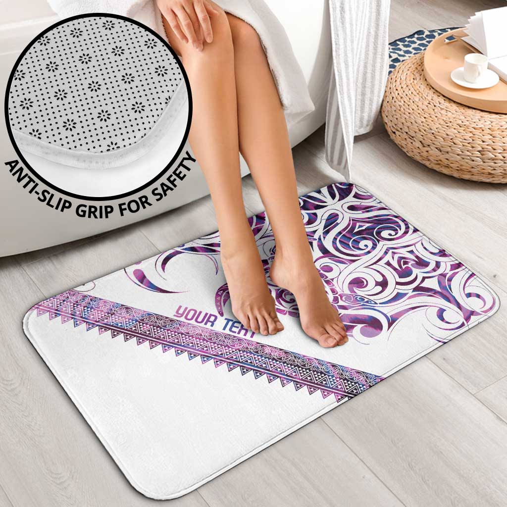 Mawhero Paua shell Kowhaiwhai Taniko Personalised Bathroom Set Turtle Tattoo Maori Tribal Style